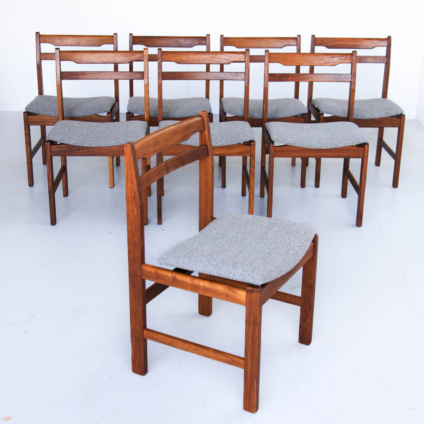Set of Eight Kiaat Dining Chairs