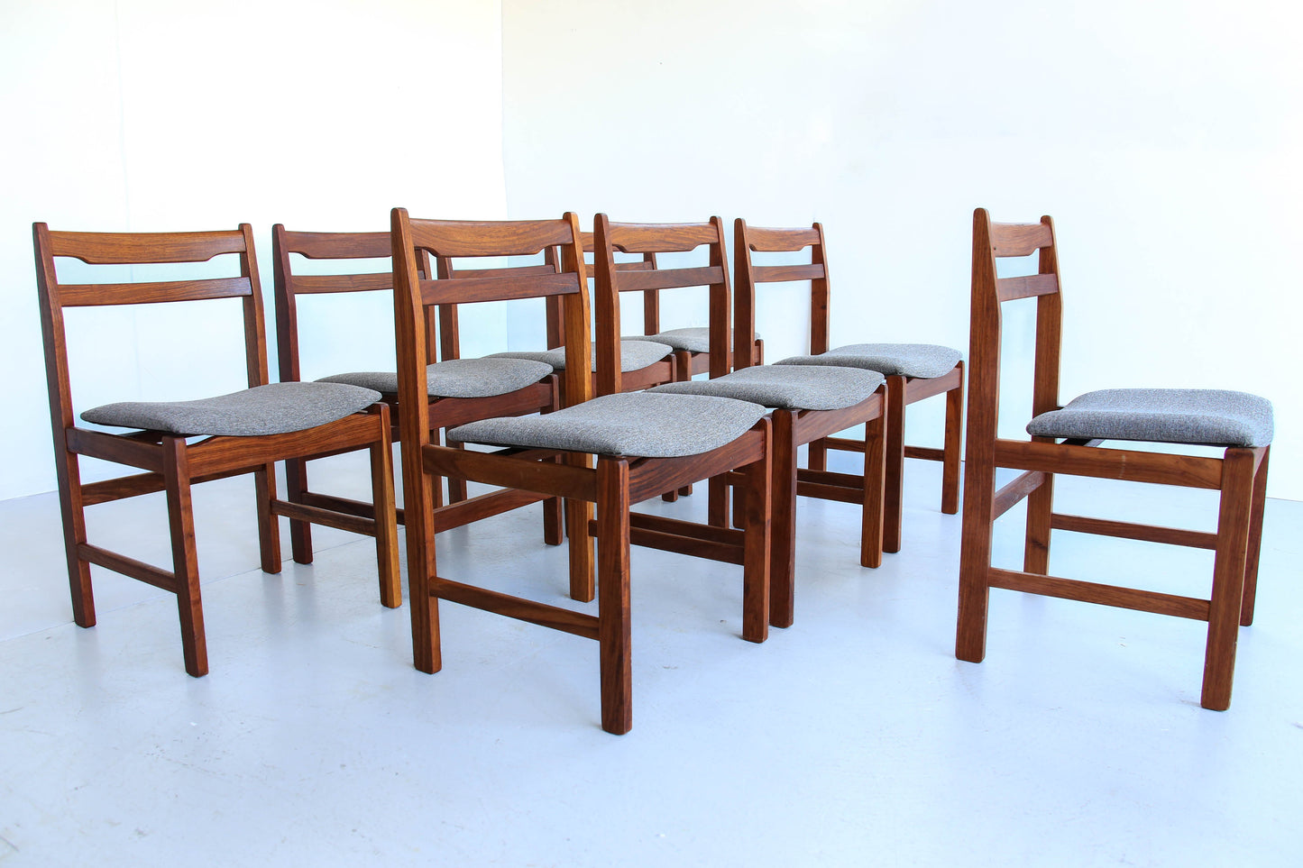 Set of Eight Kiaat Dining Chairs