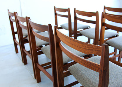Set of Eight Kiaat Dining Chairs