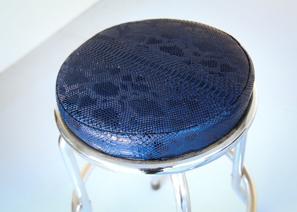 A Pair of Chrome Bar Stools