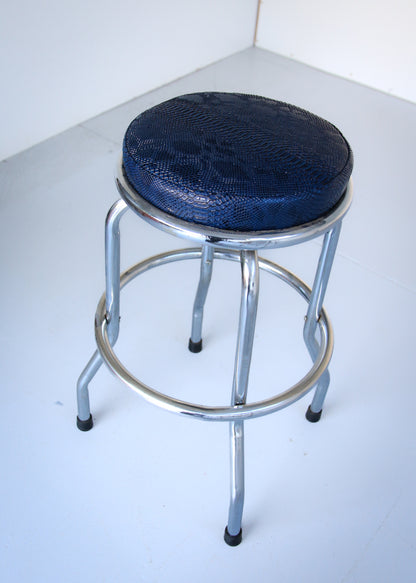 A Pair of Chrome Bar Stools