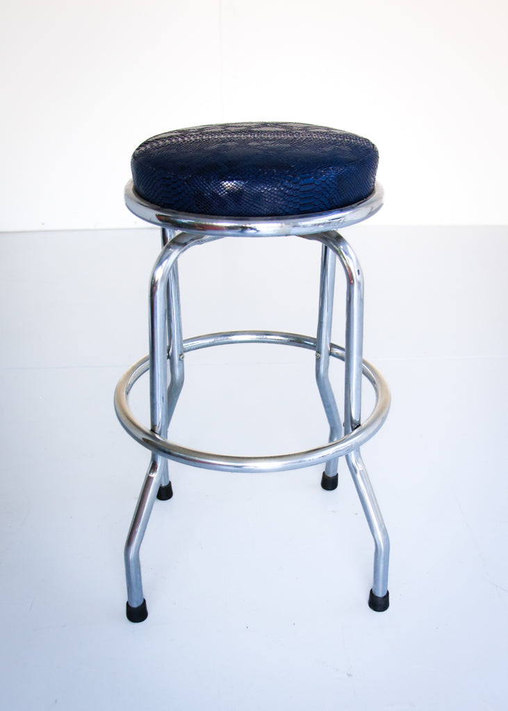 A Pair of Chrome Bar Stools