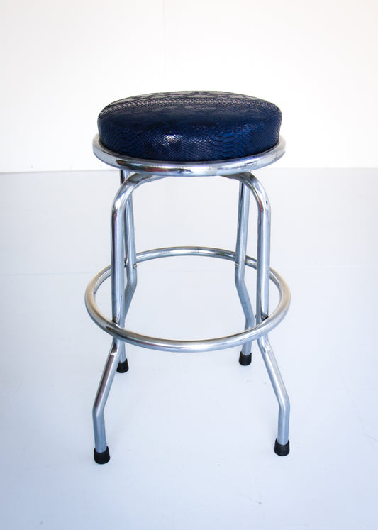 A Pair of Chrome Bar Stools