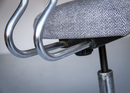 Vintage Typist Chair with Chrome Frame