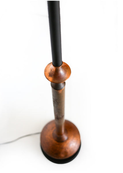 Mid-century Brass and Steel Floor Lamp