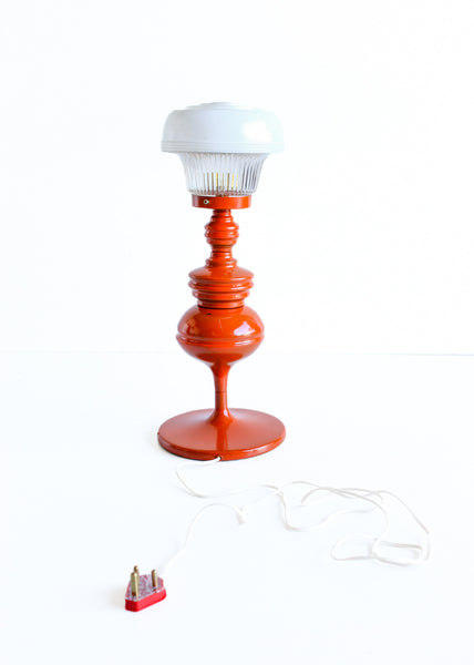 Space Age Orange Table Lamp