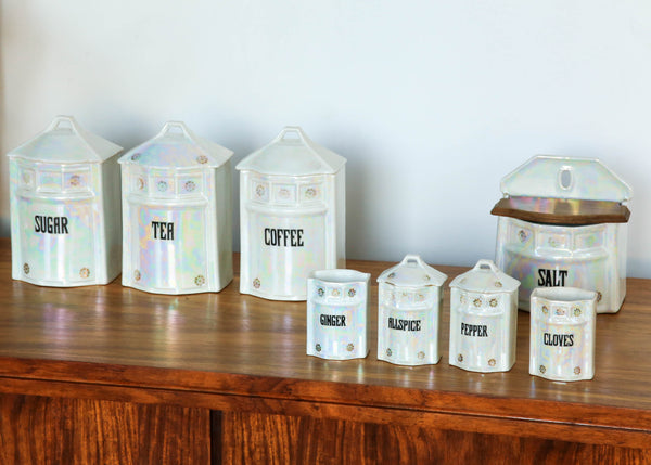 Antique Czech Kitchen Canisters