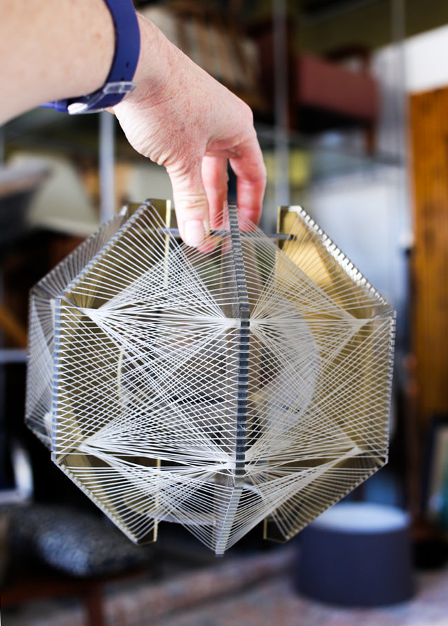 1970s Lucite Pendant Lamp Shade by Paul Secon