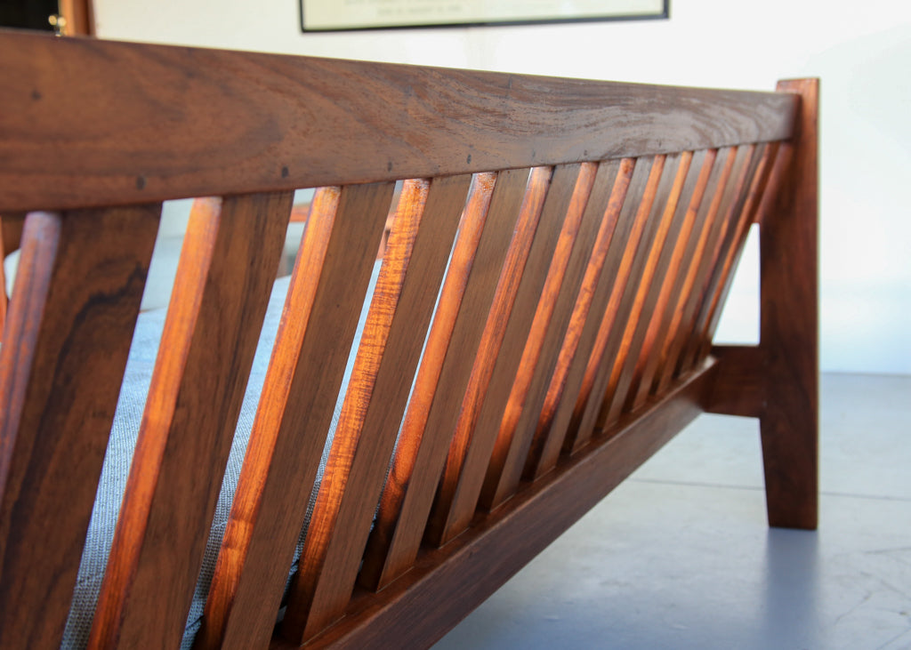 Vintage Kiaat Sofa by John Tabraham for Kallenbach's - Duck Egg Blue