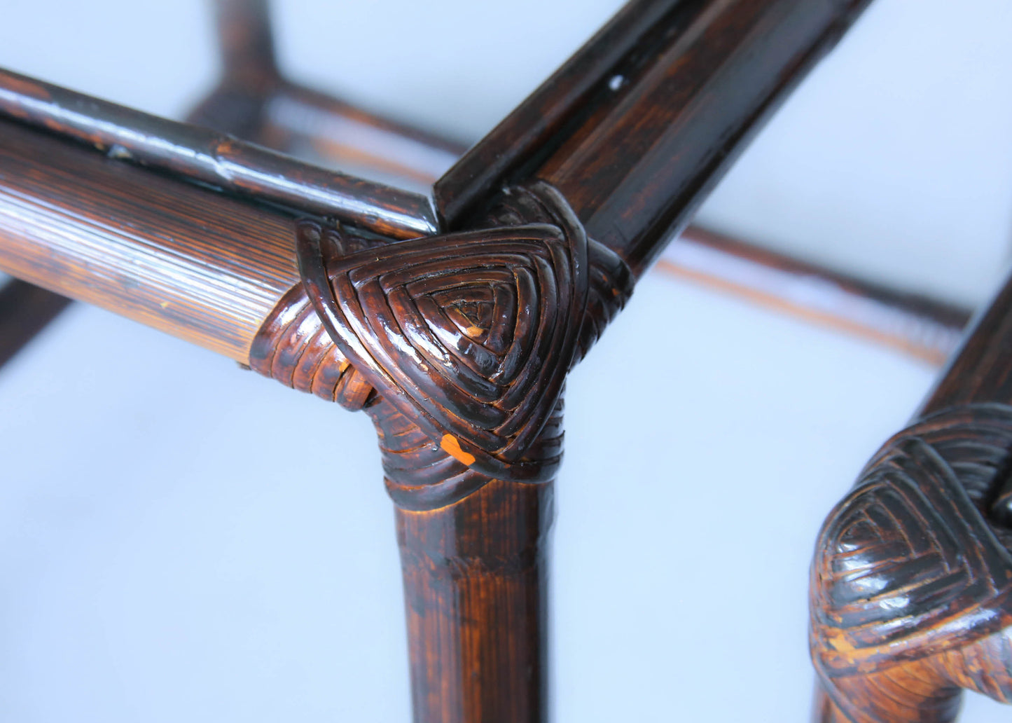 Nest of Two Cane Side Tables