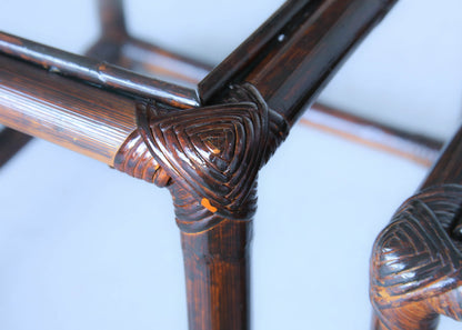 Nest of Two Cane Side Tables