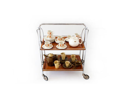 Collapsible Mid-century Serving Trolley
