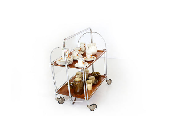 Collapsible Mid-century Serving Trolley