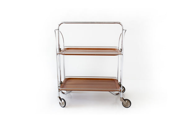 Collapsible Mid-century Serving Trolley