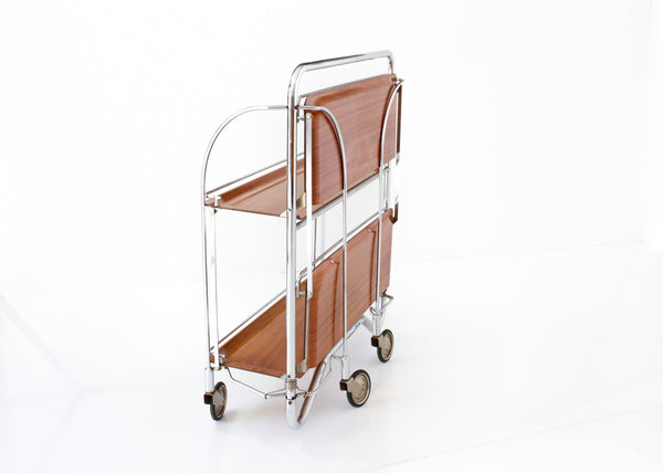 Collapsible Mid-century Serving Trolley