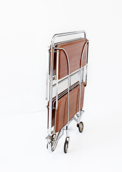 Collapsible Mid-century Serving Trolley
