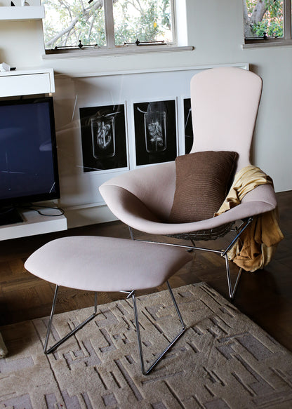 Original Harry Bertoia Bird Chair with Ottoman