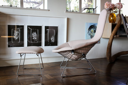 Original Harry Bertoia Bird Chair with Ottoman