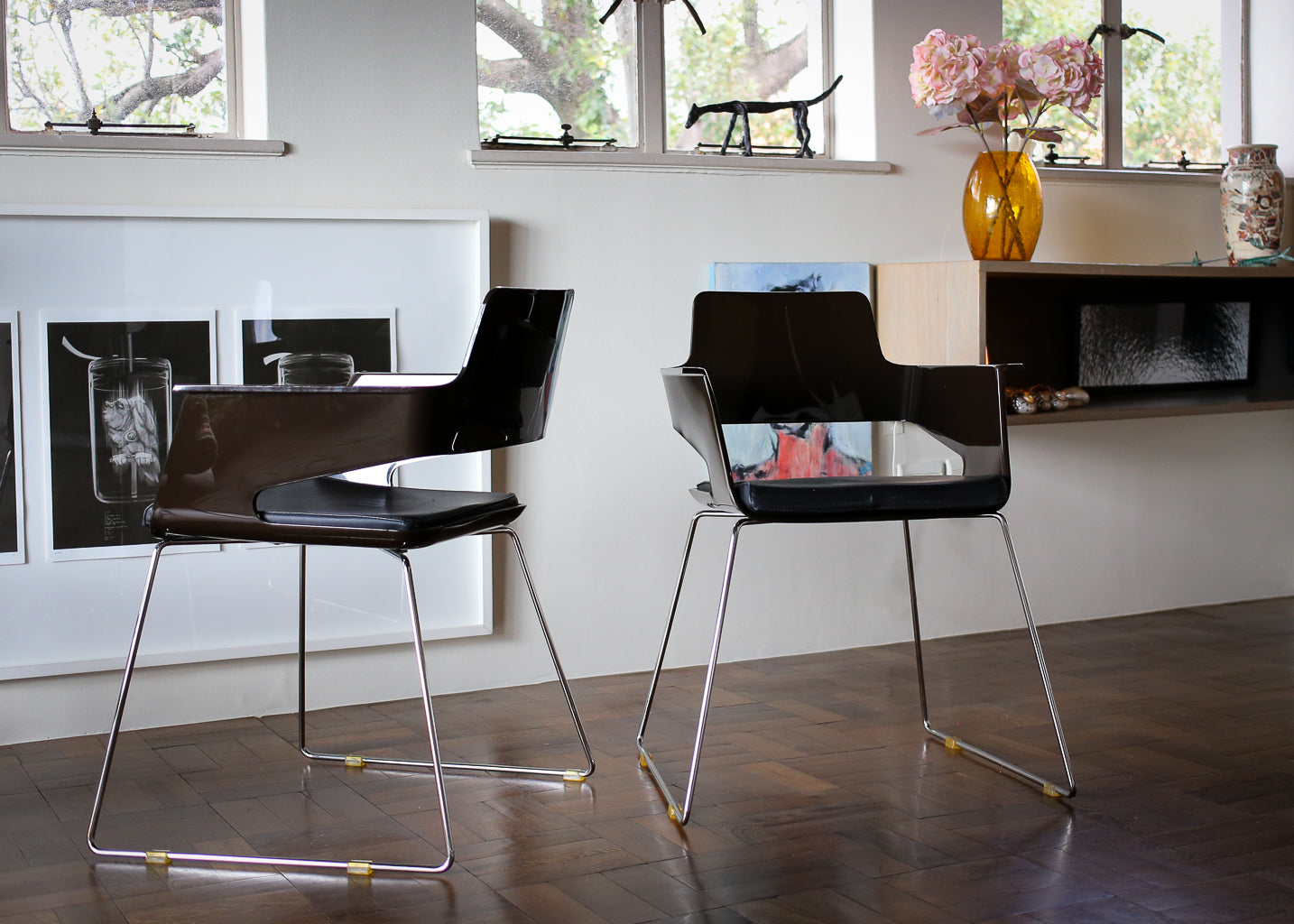 Set of Five Italian Arrmet B32 Dining Chairs