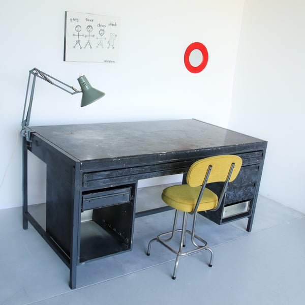 Vintage Industrial Steel Desk