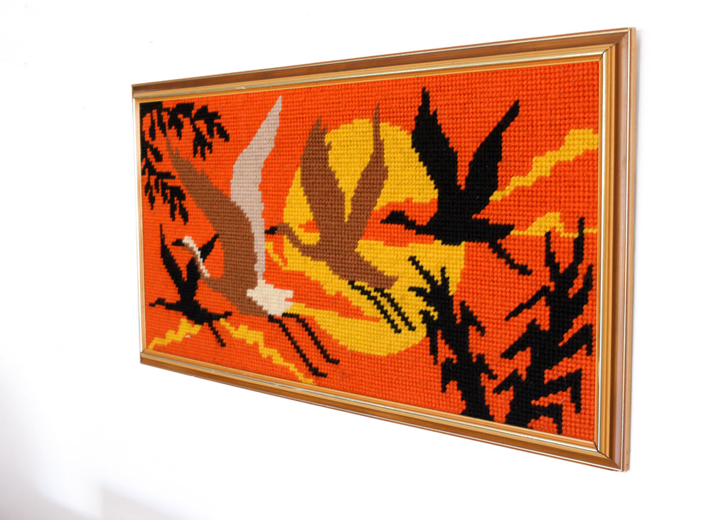 Framed Vintage Needlepoint