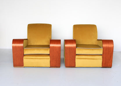 A Pair of Art Deco Armchairs