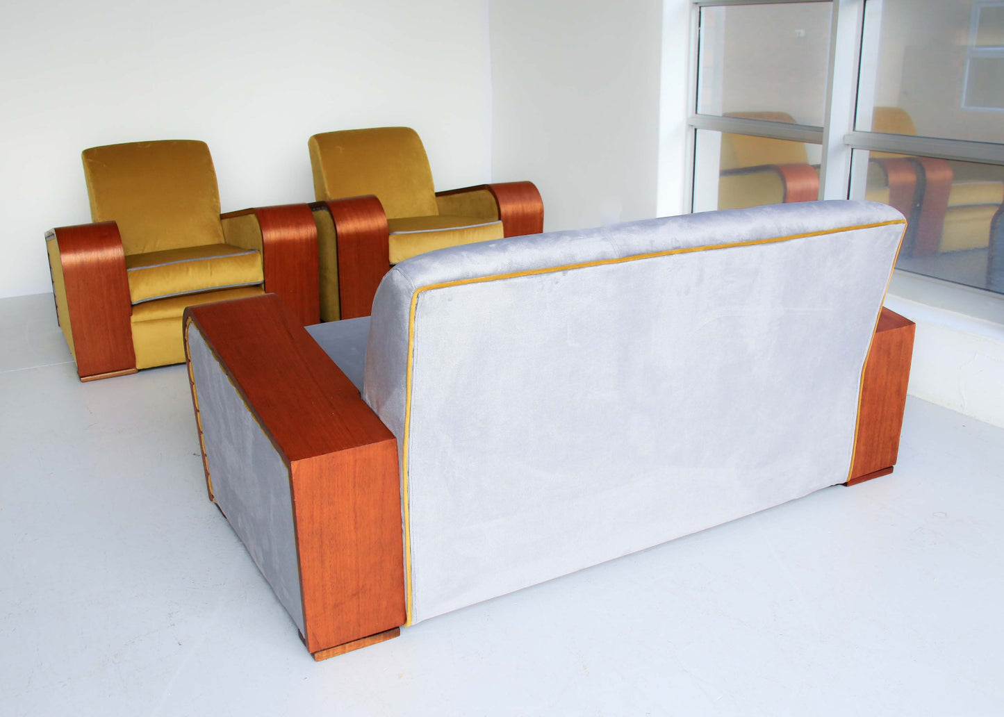 Three-Seater Art Deco Sofa