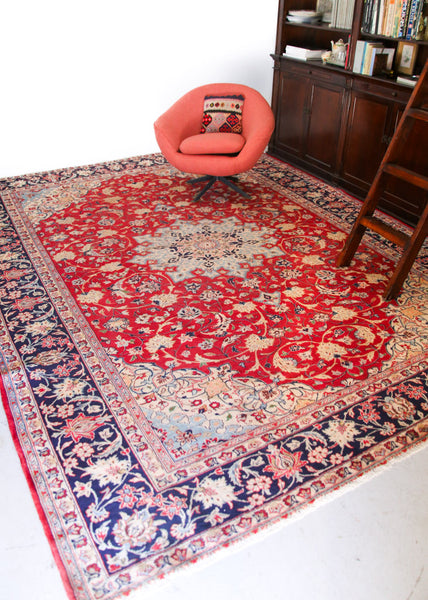 Large Handmade Persian Rug 3.5 x 2.7 m