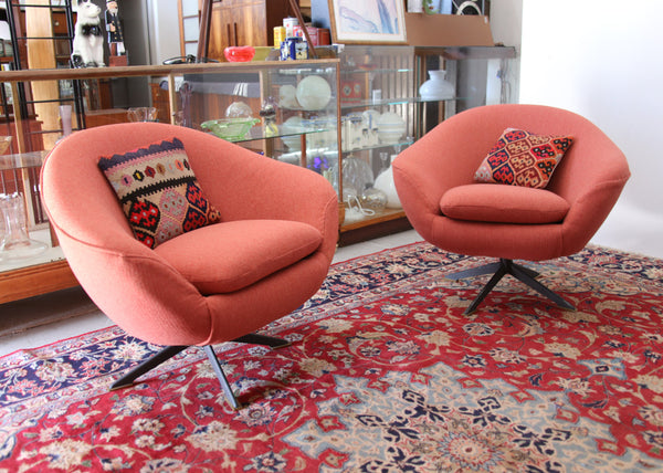 A Pair of Mid-Century Modern Tub Chairs