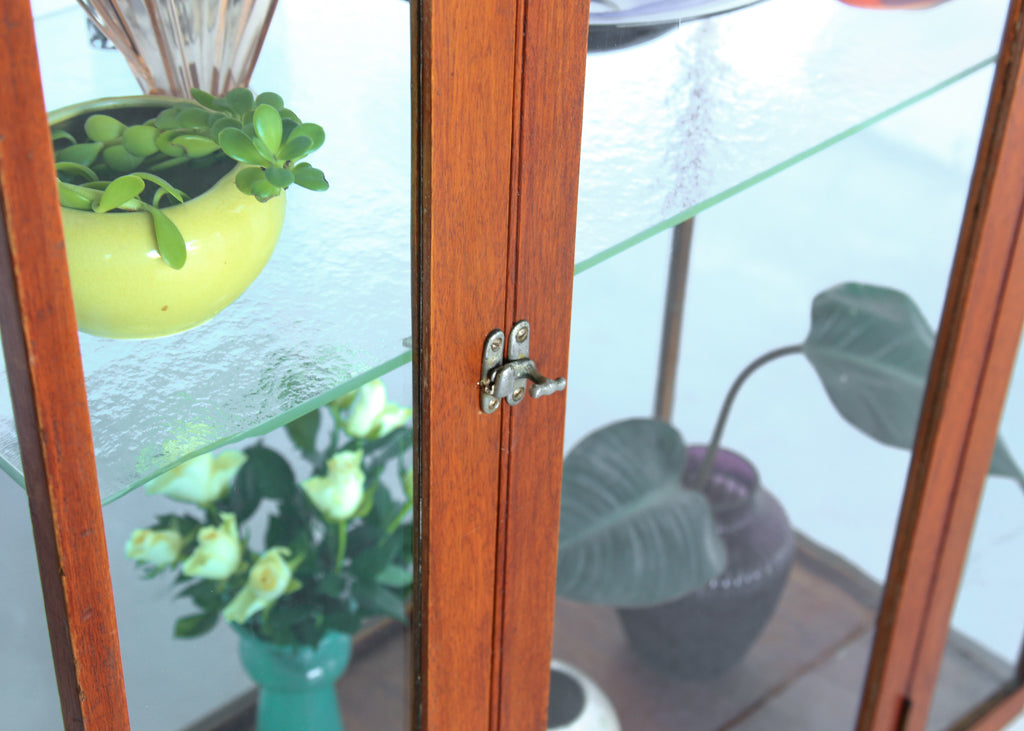 Oak and Glass Shop Display Cabinet