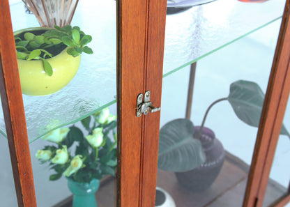 Oak and Glass Shop Display Cabinet