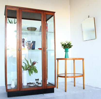 Oak and Glass Shop Display Cabinet