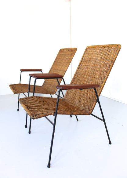 A Pair of Rattan Patio Chairs
