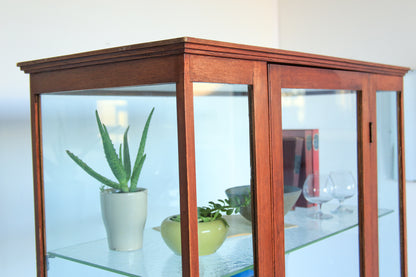 Oak and Glass Shop Display Cabinet