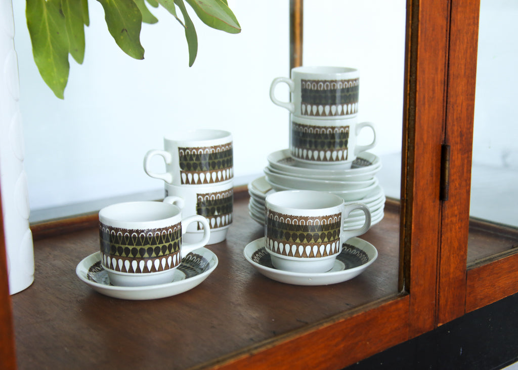 Six 1970's Biltons Ironstone Trios