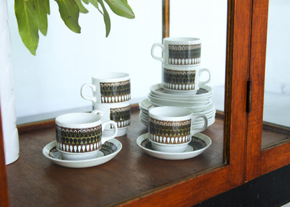 Six 1970's Biltons Ironstone Trios