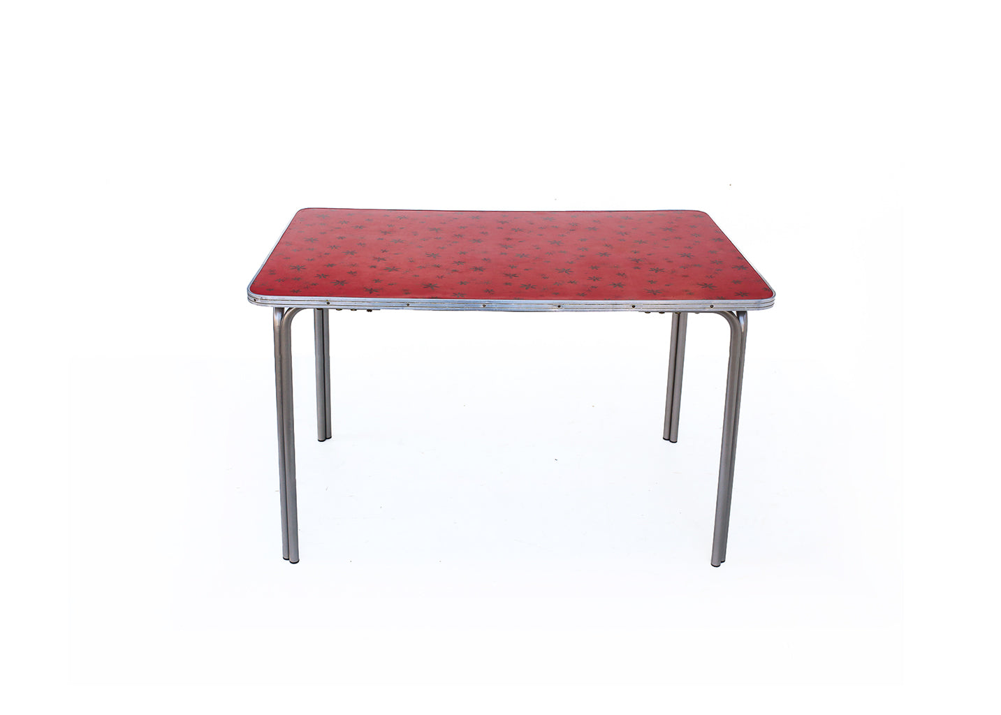 Red Formica Top Kitchen Table - 1950s