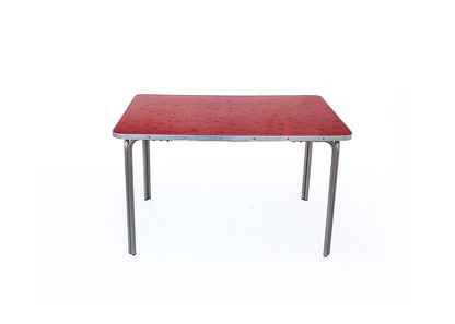 Red Formica Top Kitchen Table - 1950s