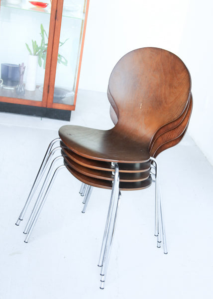 Eight Modernist Plywood Chairs