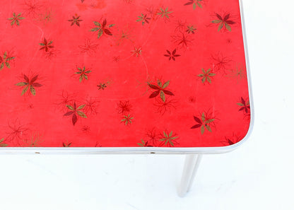 Red Formica Top Kitchen Table - 1950s