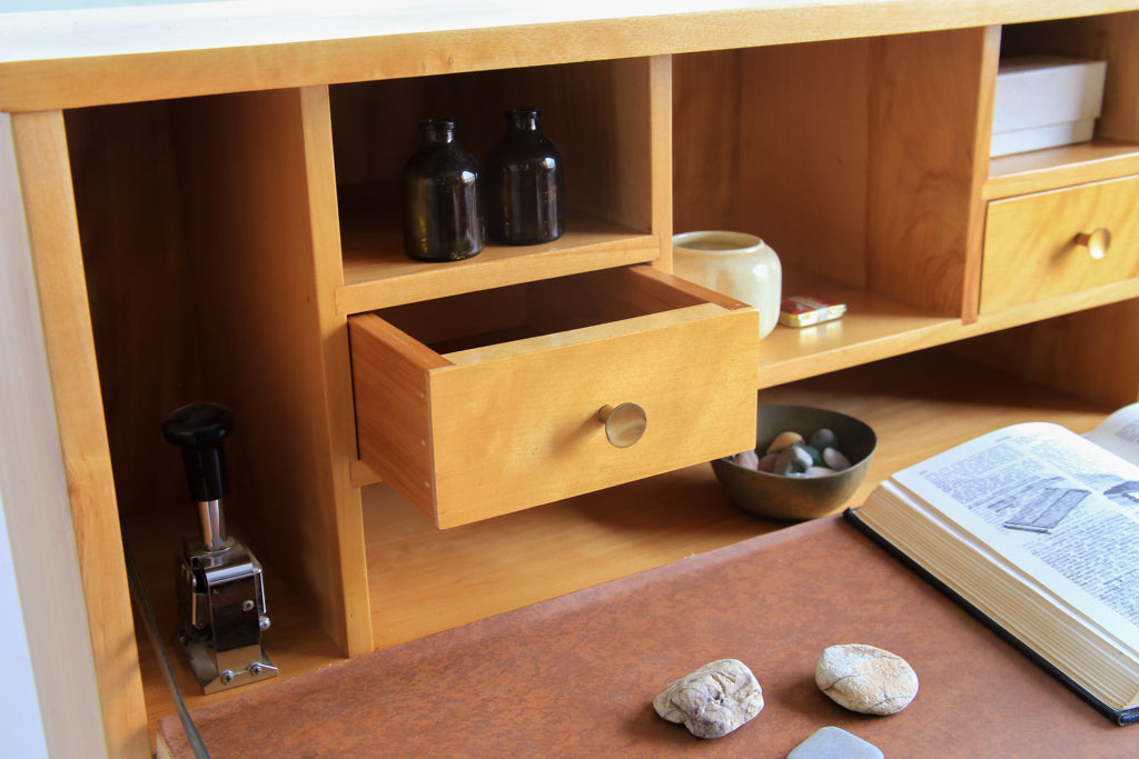 Vintage Modern Solid Wood Secretaire