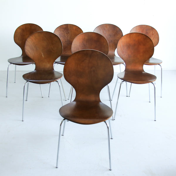 Eight Modernist Plywood Chairs