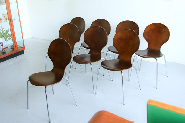 Eight Modernist Plywood Chairs