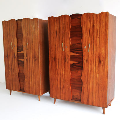 Mid-Century Kiaat Wardrobes - priced per unit