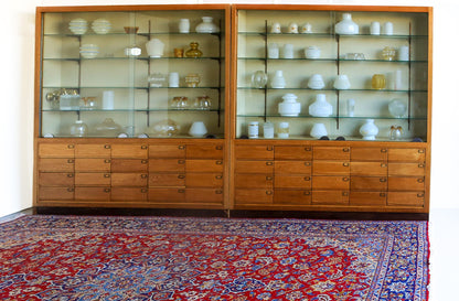 Tall Vintage Display Cabinets with 20 Drawers - two available