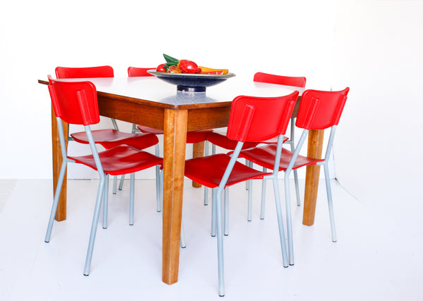 Set of Six Canadian School Chairs