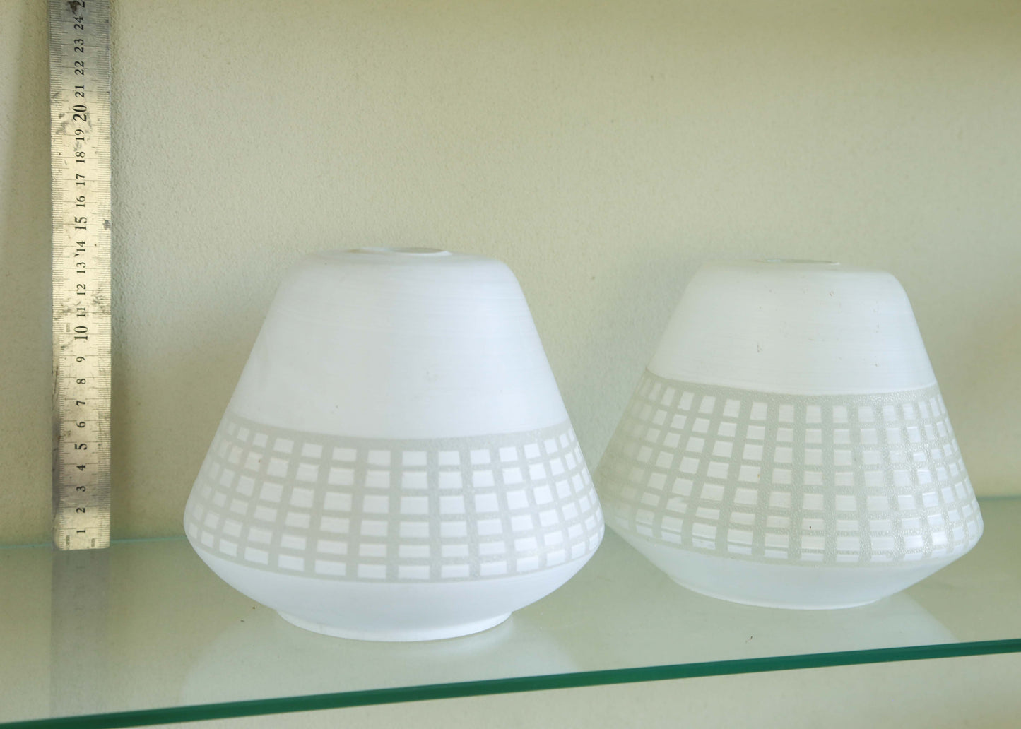 Pair of Frosted Glass Shades