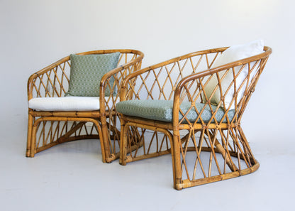 Vintage Four Piece Cane Patio Set - priced per item