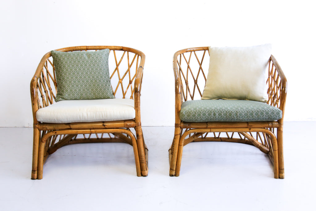 Vintage Four Piece Cane Patio Set - priced per item