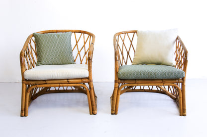 Vintage Four Piece Cane Patio Set - priced per item